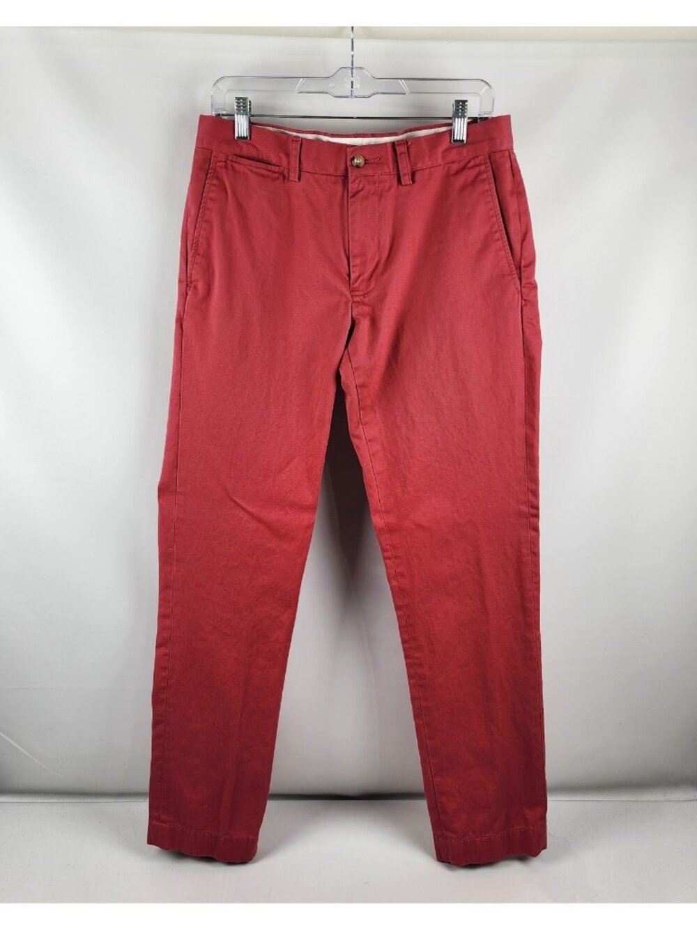 Polo Ralph Lauren Pants Mens 32x33 Red Slim Fit Dress Pants